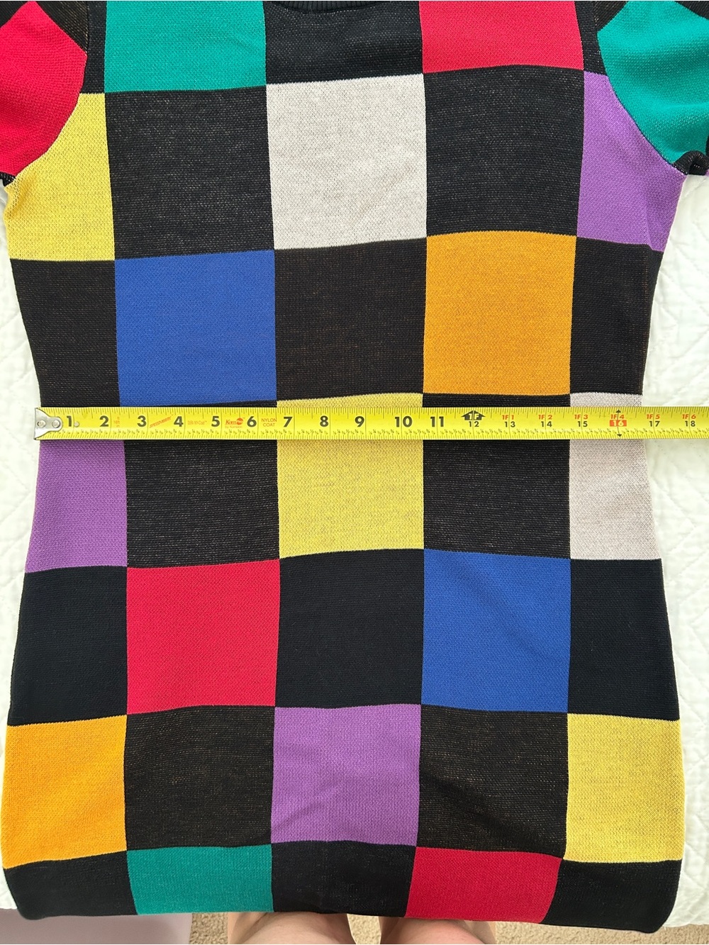 Staud Super Soft Cotton Knit Omars Checked Mercerized Cotton Mini Dress Large - Picture 9 of 10